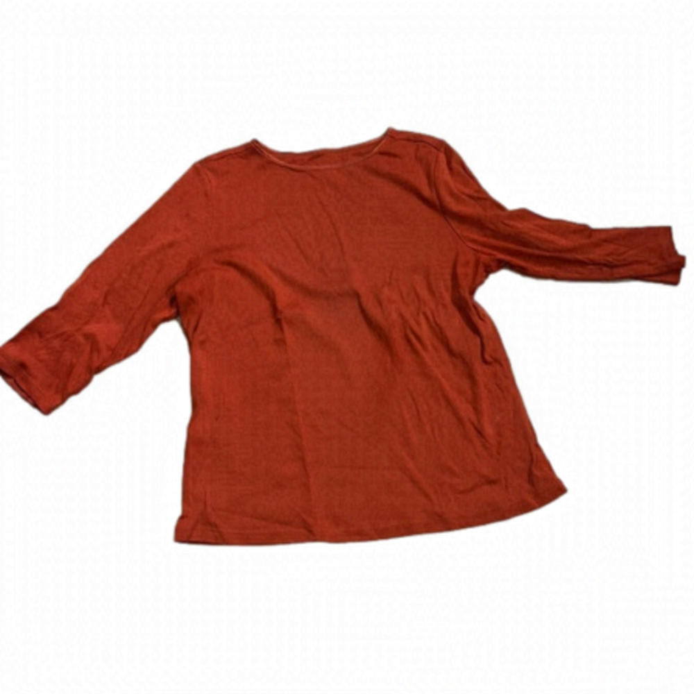 CHRISTOPHER & Banks Find Your Fit Deep Orange Long Sleeve Size Large